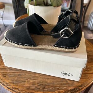 Style & Co. Black Espadrille Slip-Ons